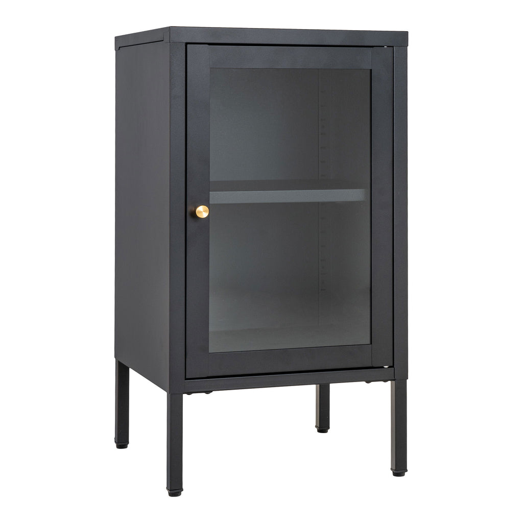 Dalby Cabinet - Cabinet with glass door, black